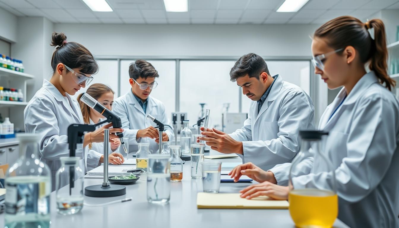 Student using learning strategies while studying